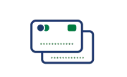 Icon of a debit card