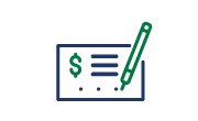 icon of a bank check