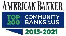 American Banker Top 200 Community Banks in the US 2015-2021
